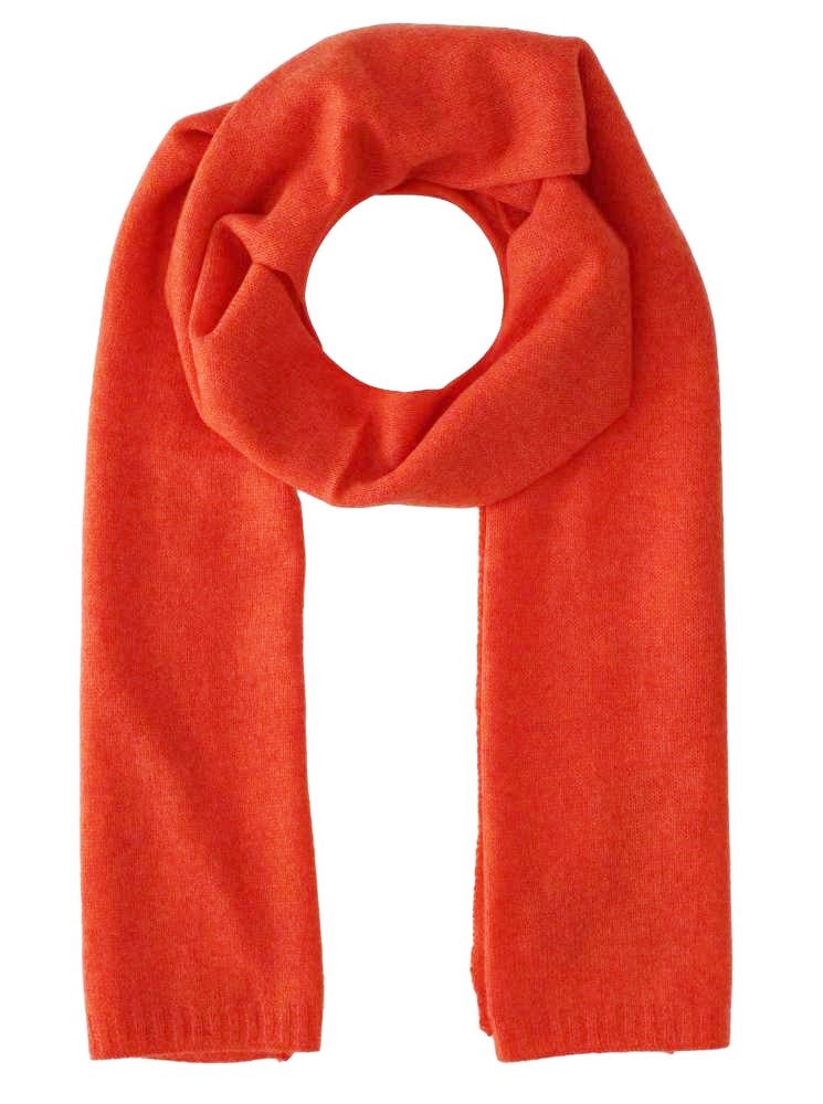 đź’• Zwillingsherz Schal 100 % Cashmere "Herren-Uni" Classic Kaschmir Dunkelorange