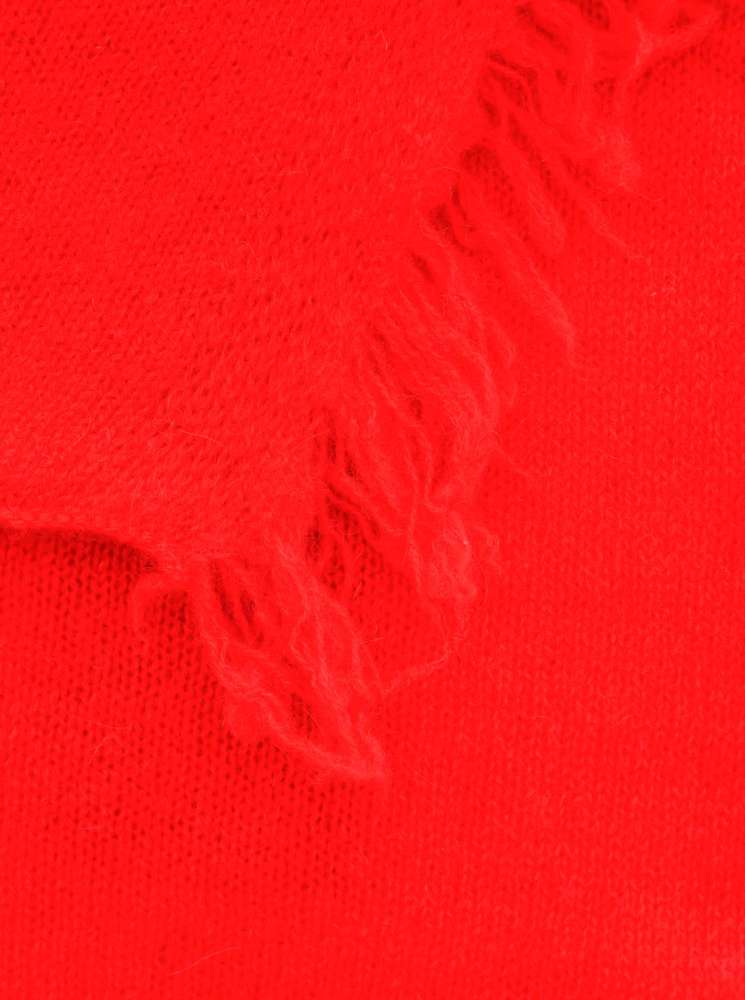 💕 Zwillingsherz XXL Fransenschal "Uni" 100 % Cashmere Schal Stola Kaschmir Rot