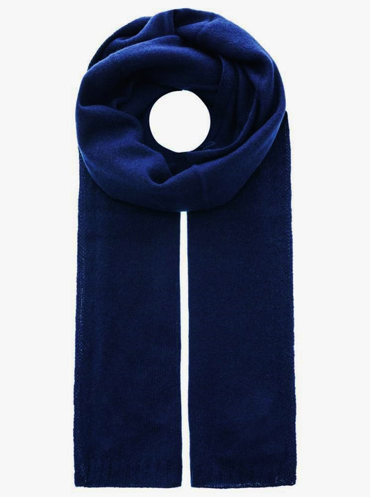 💕 Zwillingsherz Schal 100 % Cashmere "Herren-Uni" Classic Kaschmir Navy