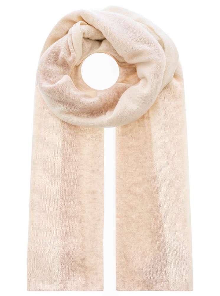 💕 Zwillingsherz Herren-Schal "Zweifarbig" 100 % Cashmere Schal Kaschmir Hellbeige Wollweiß