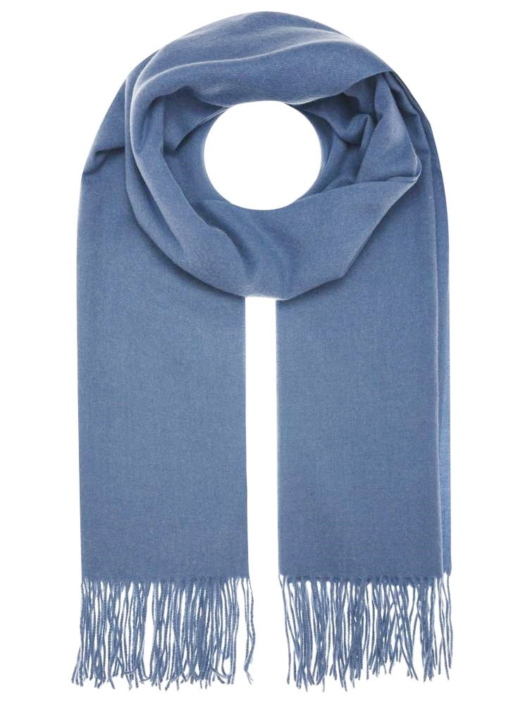 💕 Zwillingsherz Schal "Soft uni" Viskose Jeansblau