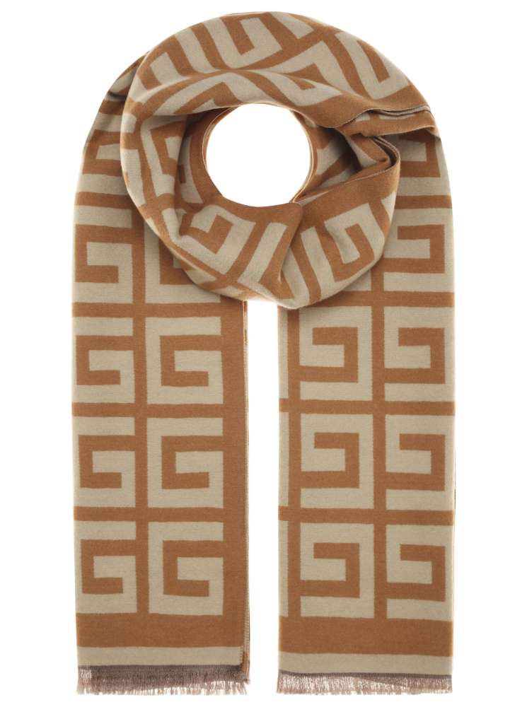 💕 Zwillingsherz Schal "The Labyrinth" 100 % Viskose Beige