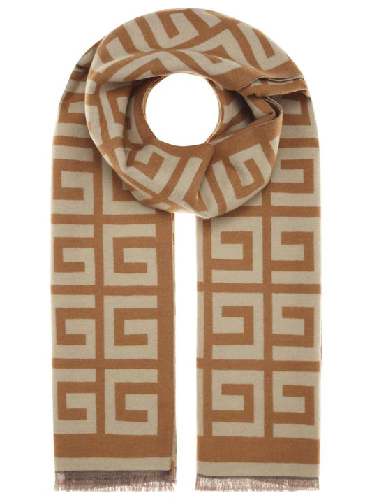 💕 Zwillingsherz Schal "The Labyrinth" 100 % Viskose Beige