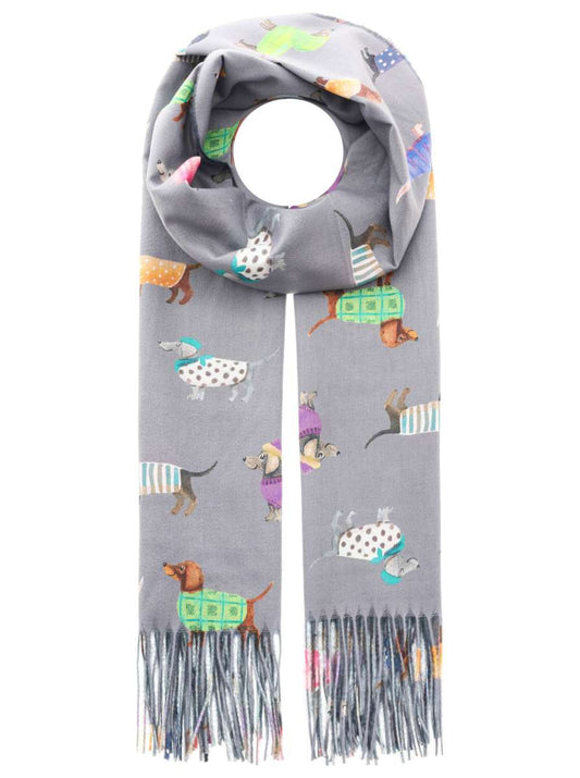 SchalZH "Dackel" Kuschelschal Soft Grau