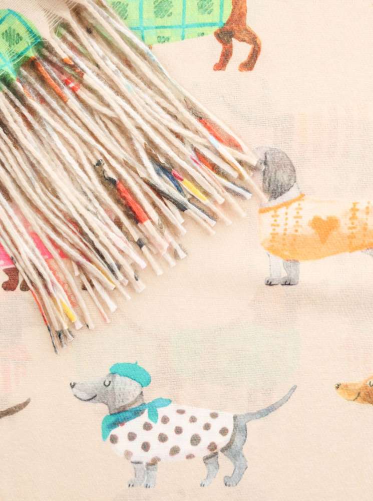 SchalZH "Dackel" Kuschelschal Soft Beige