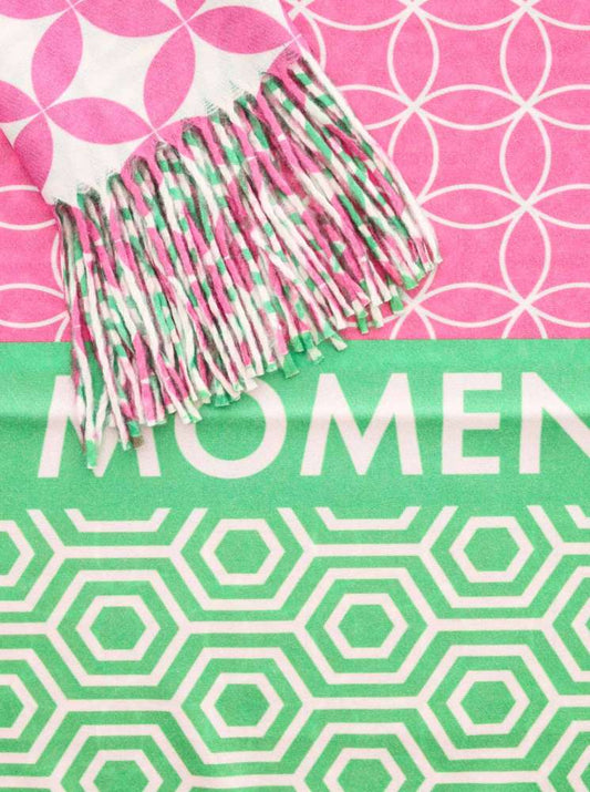 💕 Zwillingsherz Schal ZH "Enjoy every moment" Grün