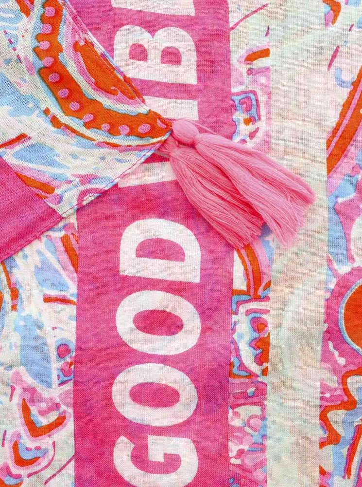 💕 Zwillingsherz Schal "Good Vibes Paisley" 100 % Viskose Mint