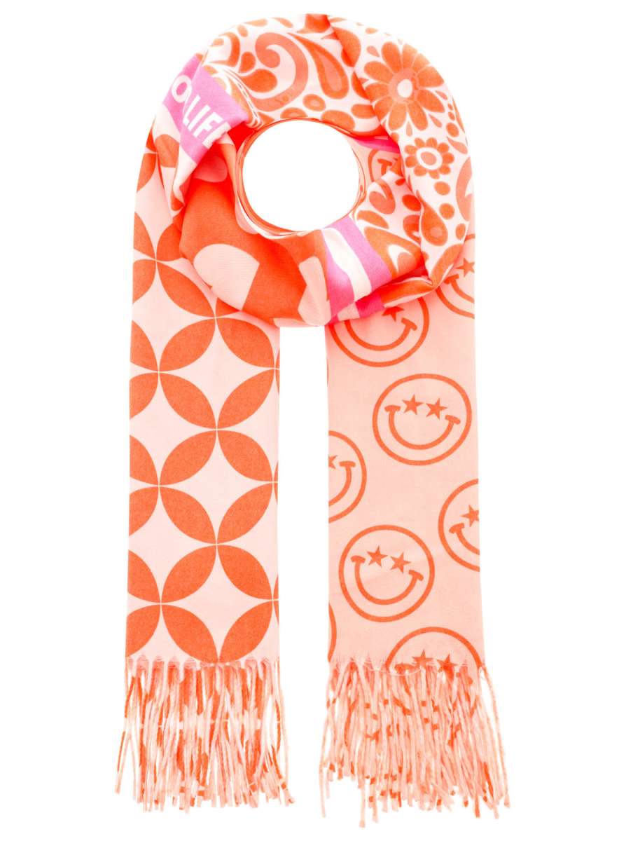 💕 Zwillingsherz Schal ZH "Hahnentritt" Orange