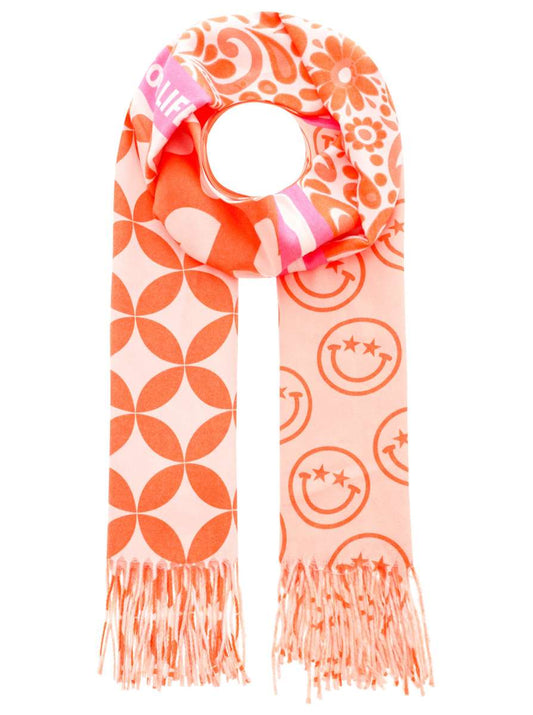 💕 Zwillingsherz Schal ZH "Hahnentritt" Orange