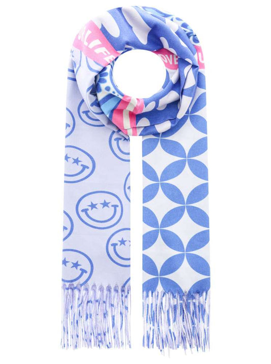 💕 Zwillingsherz Schal ZH "Hahnentritt" Blau