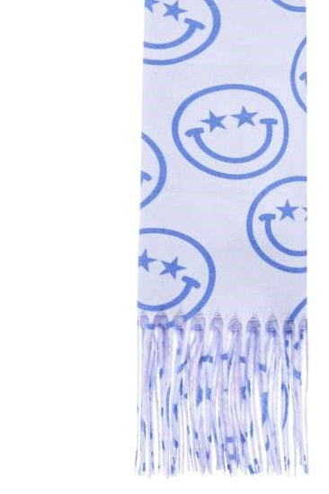 💕 Zwillingsherz Schal ZH "Happiness & Smile" Blau