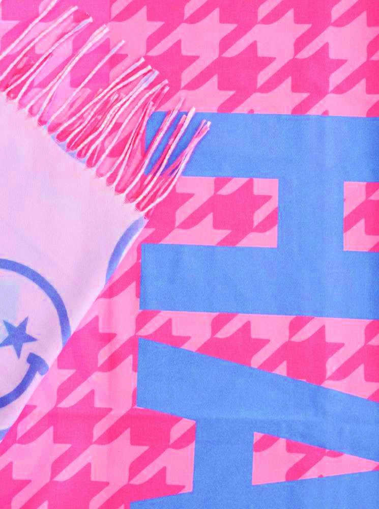 💕 Zwillingsherz Schal ZH "Happiness & Smile" Blau