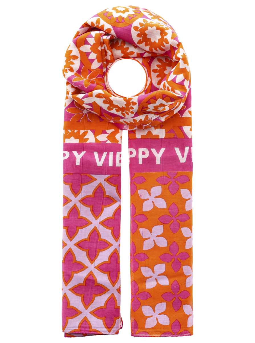 💕 Zwillingsherz Schal Tuch "Happy Vibes Mustermix" Orange Flieder