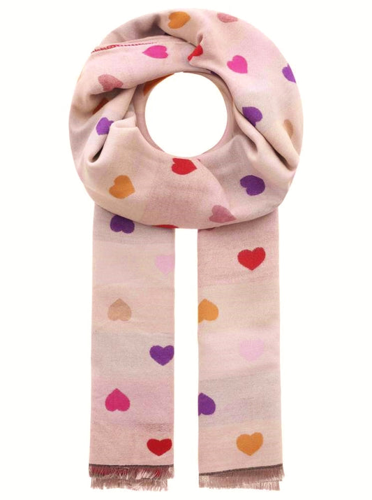 💕 Zwillingsherz Schal Kuschelschal "Herzenmix" Beige