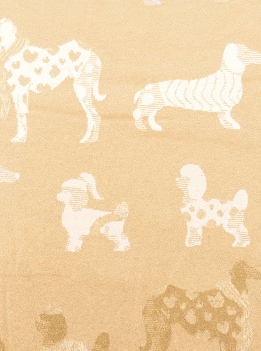 💕 Zwillingsherz Schal "Hundeparade" Braun