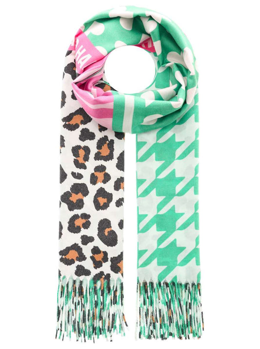 💕 Zwillingsherz Schal ZH "Mustermix Animal Love" Grün