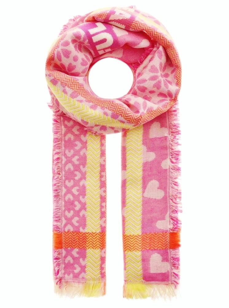 💕 Zwillingsherz Schal "Beautiful Life" Baumwolle Pink