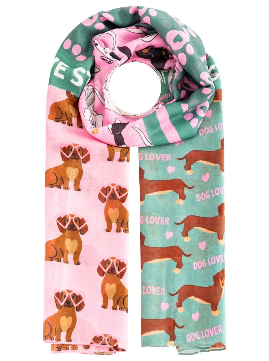 💕 Zwillingsherz Schal "Pawsitive" Grün