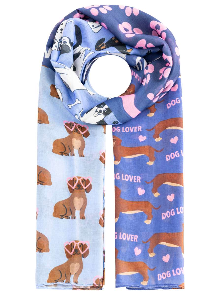 💕 Zwillingsherz Schal "Pawsitive" Blau