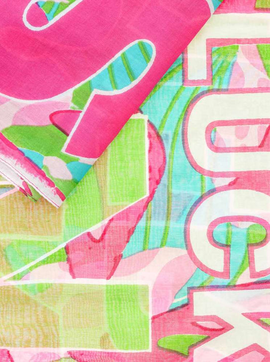 💕 Zwillingsherz Schal Tuch "Summer Lettering" Bunt