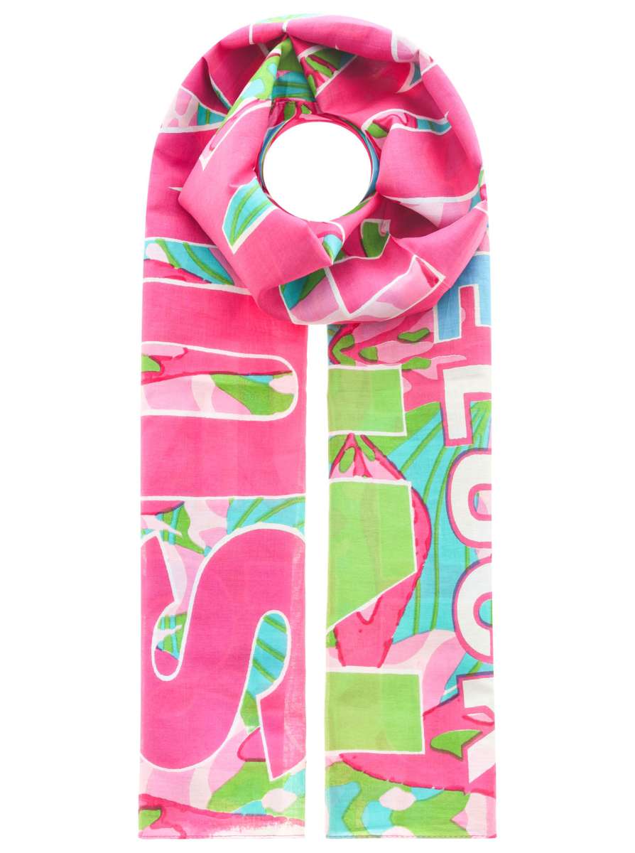 💕 Zwillingsherz Schal Tuch "Summer Lettering" Bunt