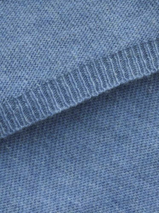 💕 Zwillingsherz Schal "Uni" Cashmere Wolle Kaschmir Jeansblau
