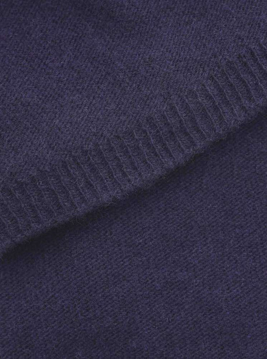 💕 Zwillingsherz Herren Schal "Uni" Cashmere Wolle Kaschmir Navy