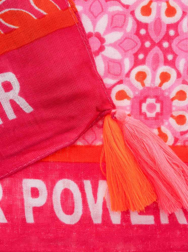 💕 Zwillingsherz Schal Tuch "Waja" Pink Orange