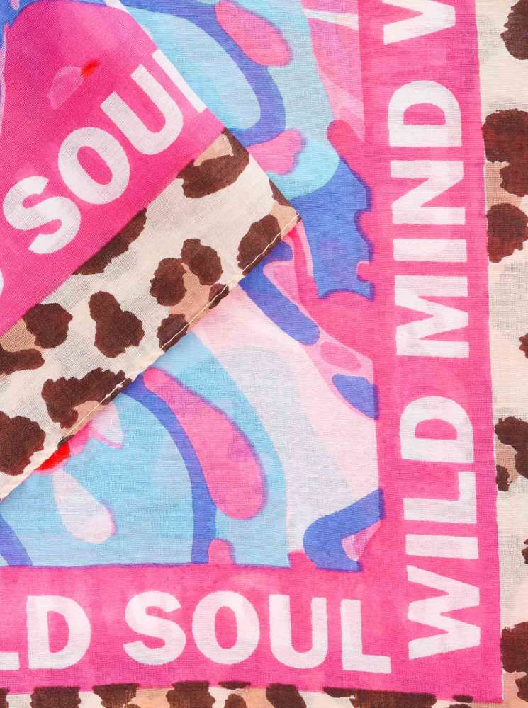 💕 Zwillingsherz Schal Tuch "Wild Flower" Blau