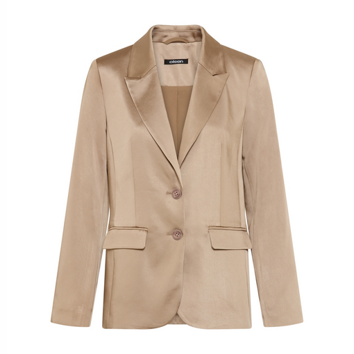 Olsen Blazer mit zwei Knöpfen Satin Cognac