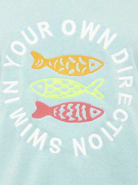 💕 Zwillingsherz Sweatshirt "Fische" Türkis