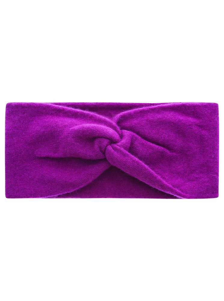 💕 Zwillingsherz Stirnband 100 % Cashmere "Knoten" Kaschmir Mittellila