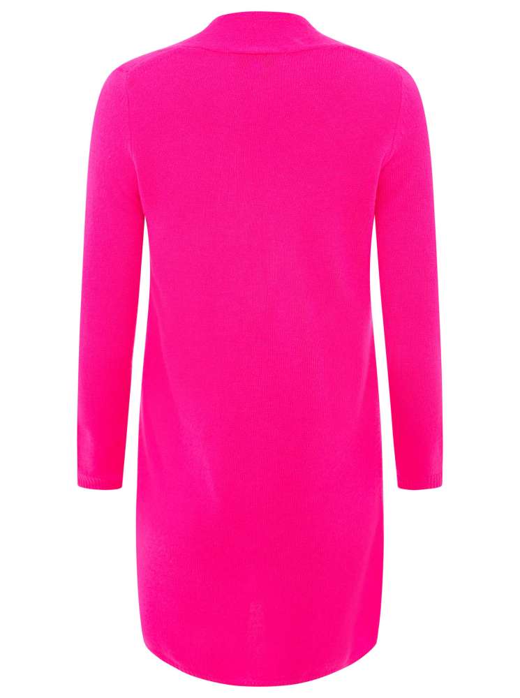 đź’•Zwillingsherz Strickjacke "Uni" Lang 100 % Kaschmir Loose Knit Neonpink