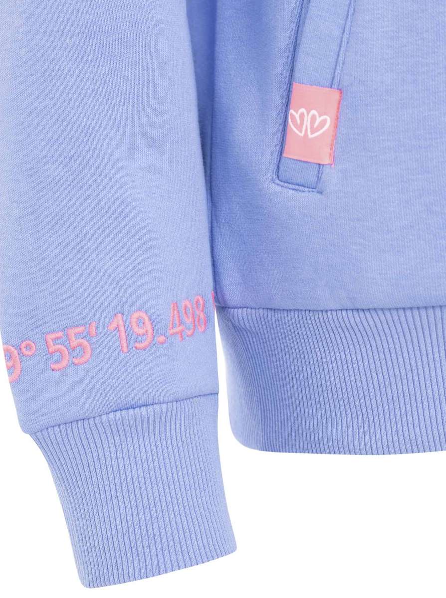 đź’• Zwillingsherz Sweatbomberjacke "Meine Heimat" Hellblau