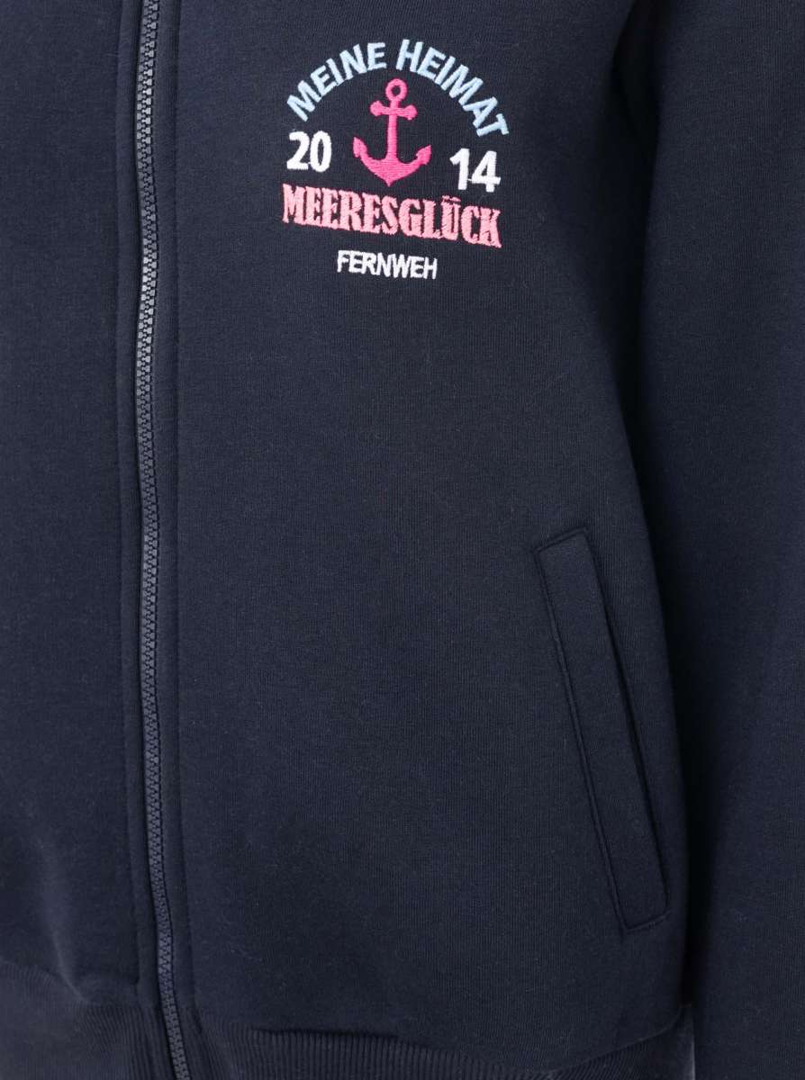 đź’• Zwillingsherz Sweatbomberjacke "Meine Heimat" Navy