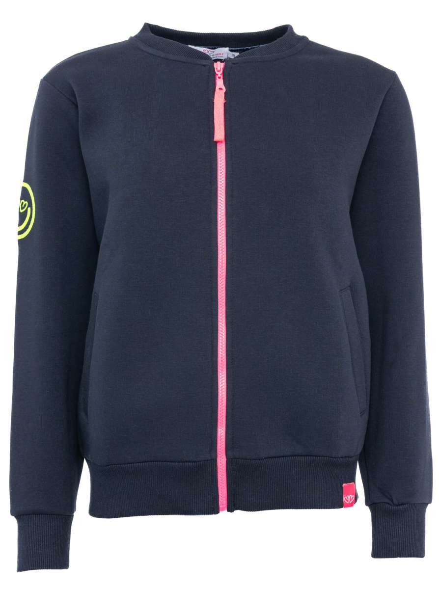 đź’• Zwillingsherz Sweatbomberjacke "Smile Regenbogen"