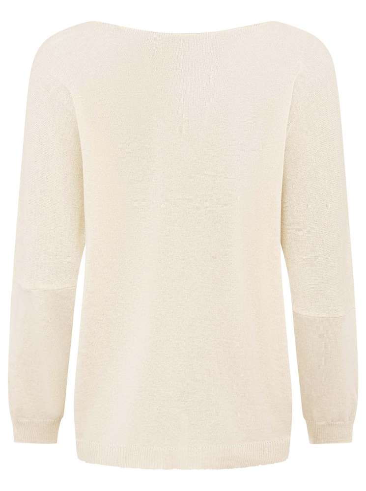 đź’• Zwillingsherz Sweatshirt V-Neck Pullover "Uni" Sweater Creme