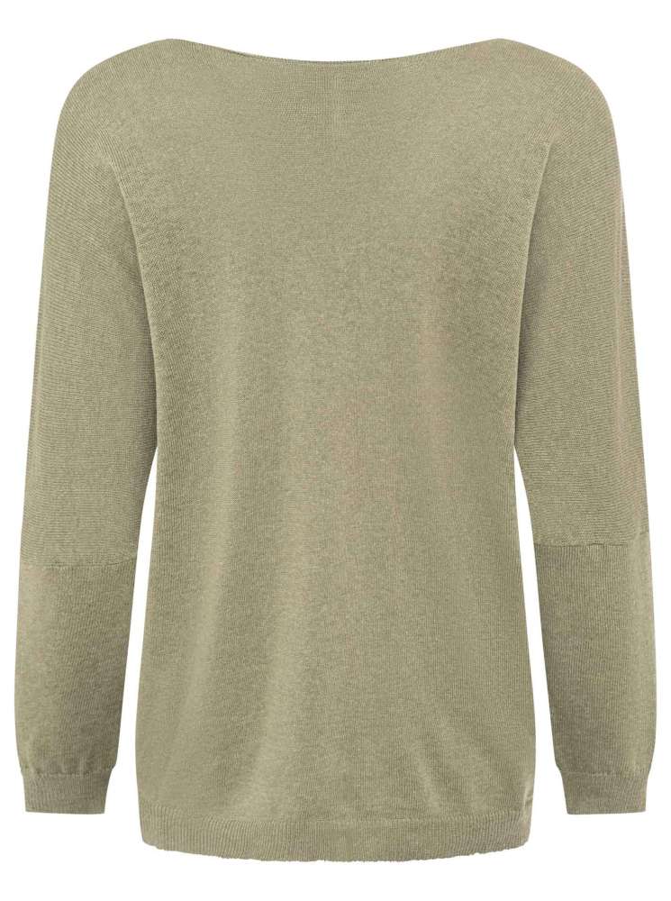 đź’• Zwillingsherz Sweatshirt V-Neck Pullover "Uni" Sweater Khaki