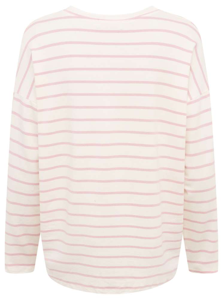 💕 Zwillingsherz Sweatshirt "Keine Streifen" Sweater V-Neck Rosa