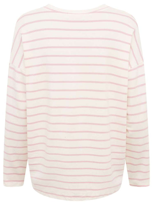 💕 Zwillingsherz Sweatshirt "Keine Streifen" Sweater V-Neck Rosa