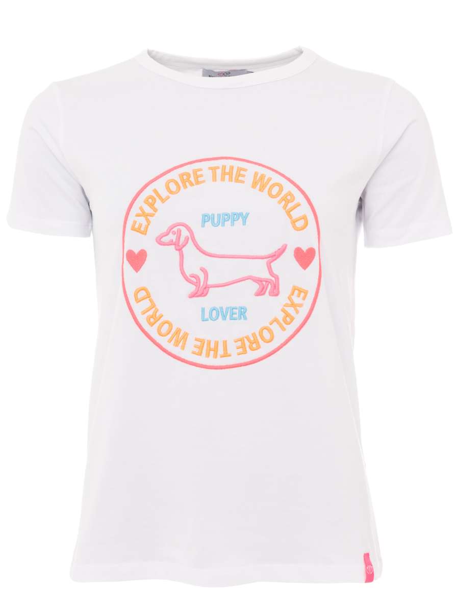 💕 Zwillingsherz Shirt "Explore the world" Weiß