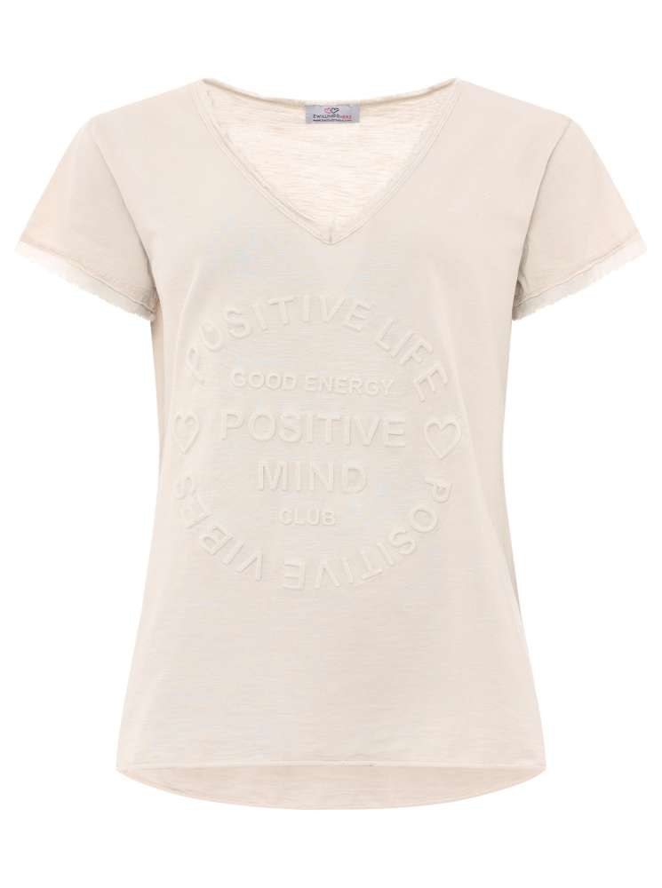 đź’• Zwillingsherz Shirt "Tail" Beige