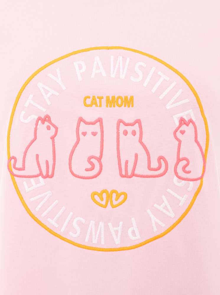đź’• Zwillingsherz Shirt "Stay Pawsitive" Pink