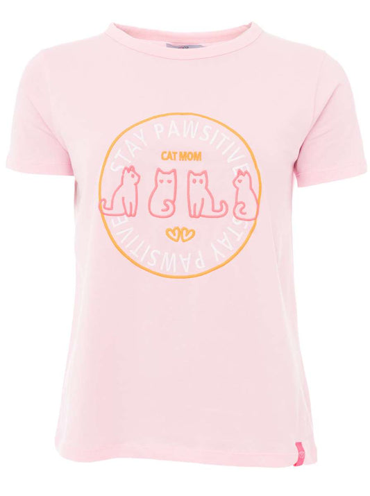 💕 Zwillingsherz Shirt "Stay Pawsitive" Pink