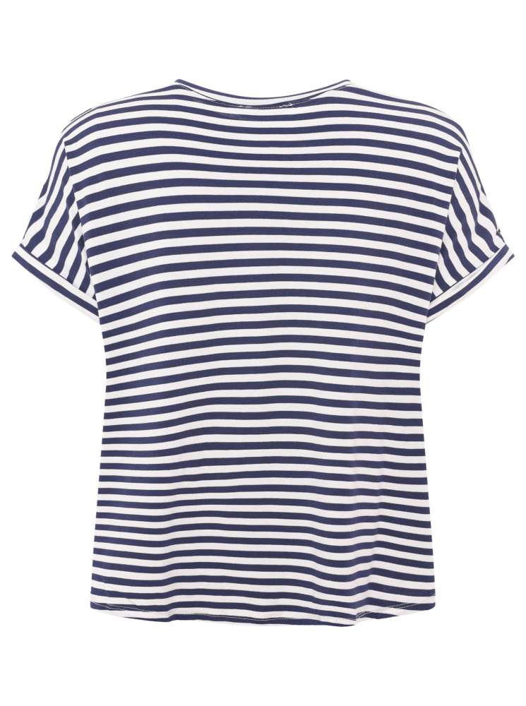 💕 Zwillingsherz Shirt "Maritime Streifen" Viskose Navy