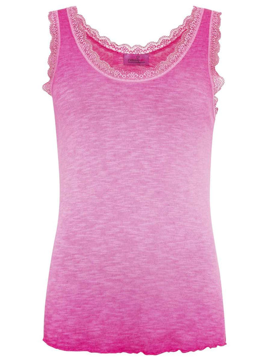 💕 Zwillingsherz Top "Spitze" Pink