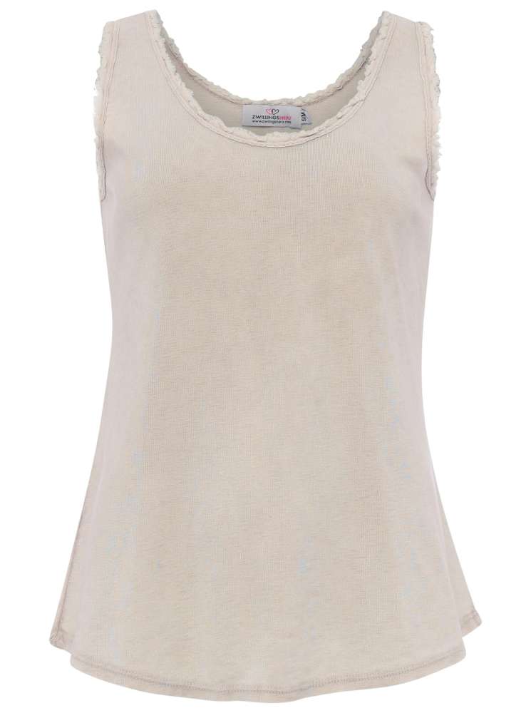 đź’• Zwillingsherz Top "Basic" Tanktop Beige