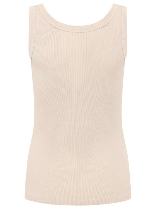 💕 Zwillingsherz Top "Rippe" Tanktop Beige