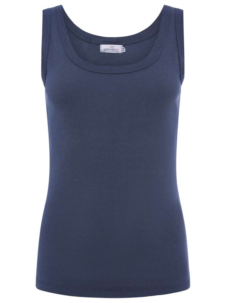 đź’• Zwillingsherz Top "Rippe" Tanktop Navy