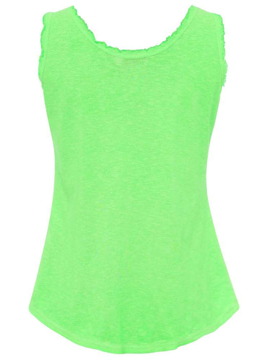 💕 Zwillingsherz Top "Basic" Tanktop Neongrün